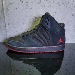Jordan 1 Flight 4 Premium Women's Sz 8 Black Leather